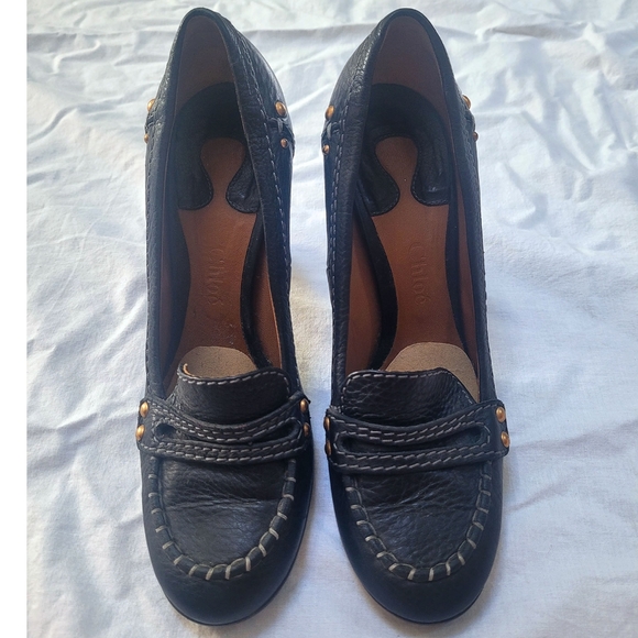 Chloé black leather heels size 40 (US 10) - Picture 2 of 5